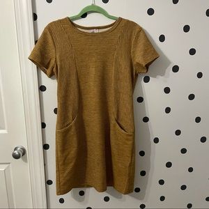 Medium yellow and white stripped dress